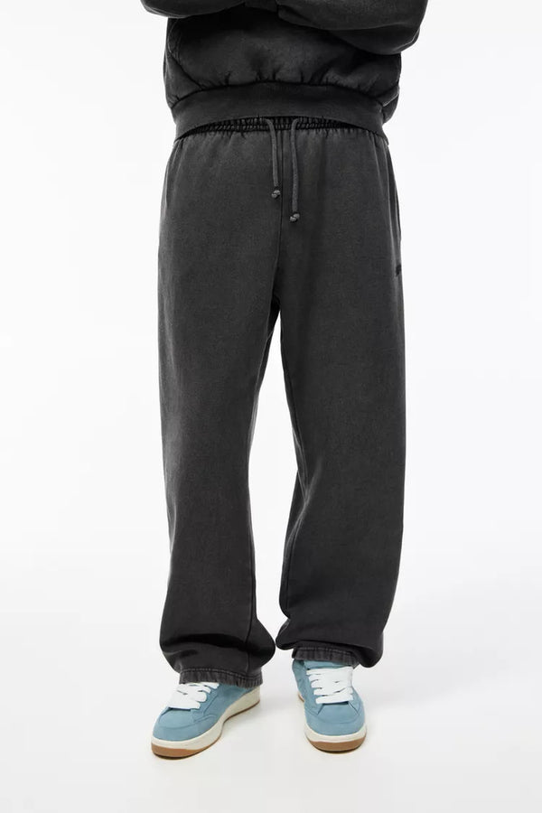 PULL&BEAR STWD SKATER FIT SWEATPANTS - DARK GREY